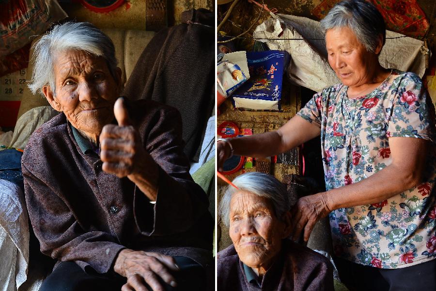 老妇坚守“狼窝村” 只为照顾86岁聋哑婆婆